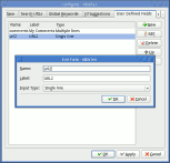 KBibTeX – Configuring User Defined Fields