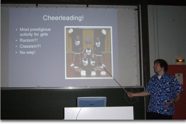 Benny talks about Cheerleading and how to convert from nerd to normal