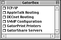 GatorBox menu